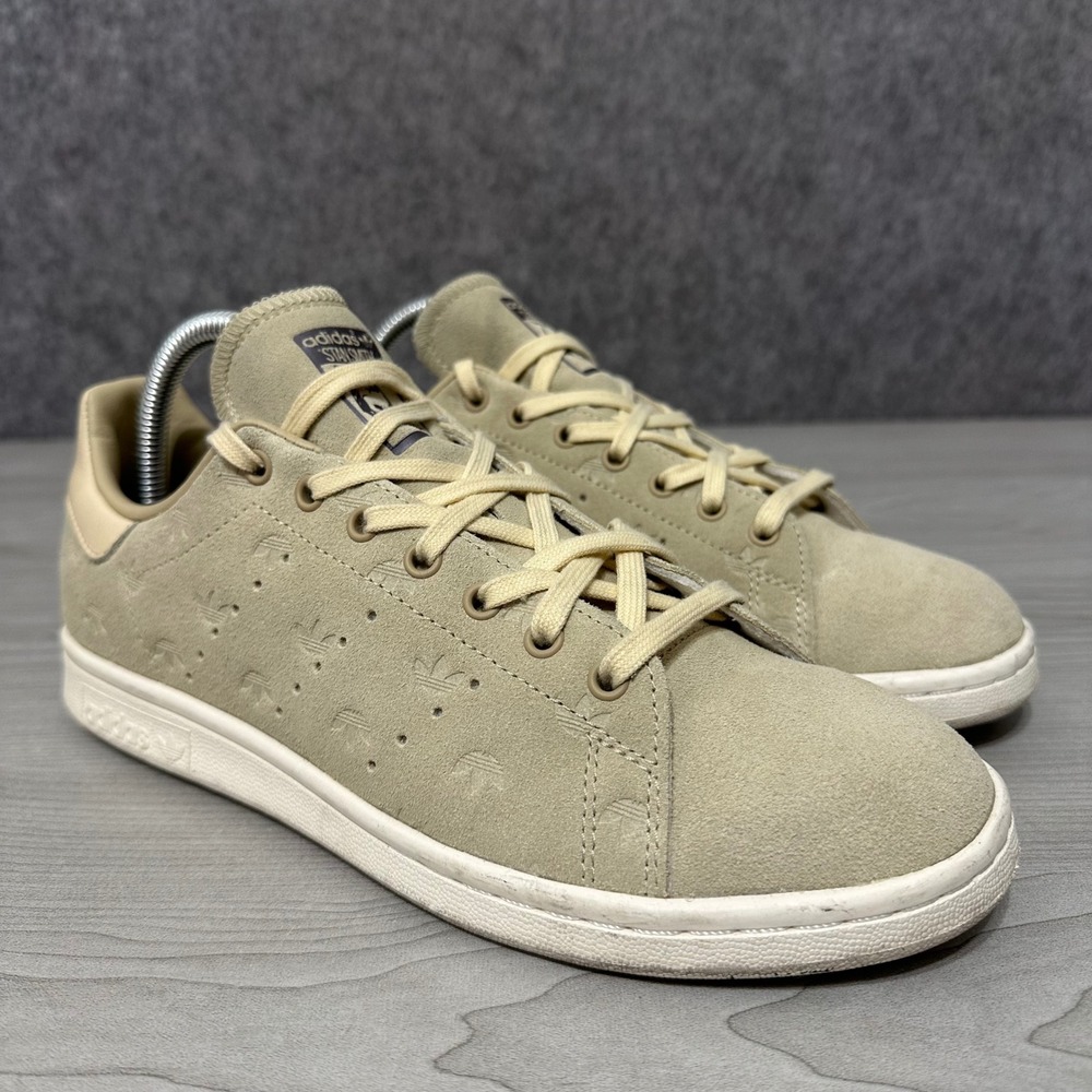 Adidas Stan Smith Sneakers Mens 7 Savanna Allover Debossed Trefoil Suede